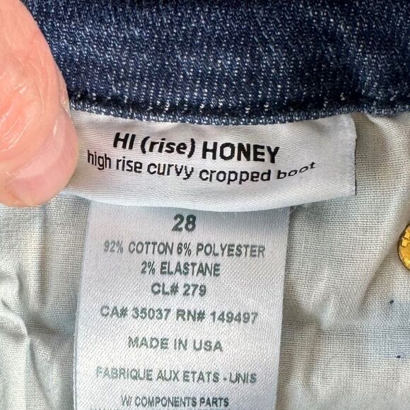 Joe's Jeans Hi (Rise)Honey Hight rise Curvy Boot Cut Ripped Raw Hem Jeans Sz  28 - Picture 3 of 11